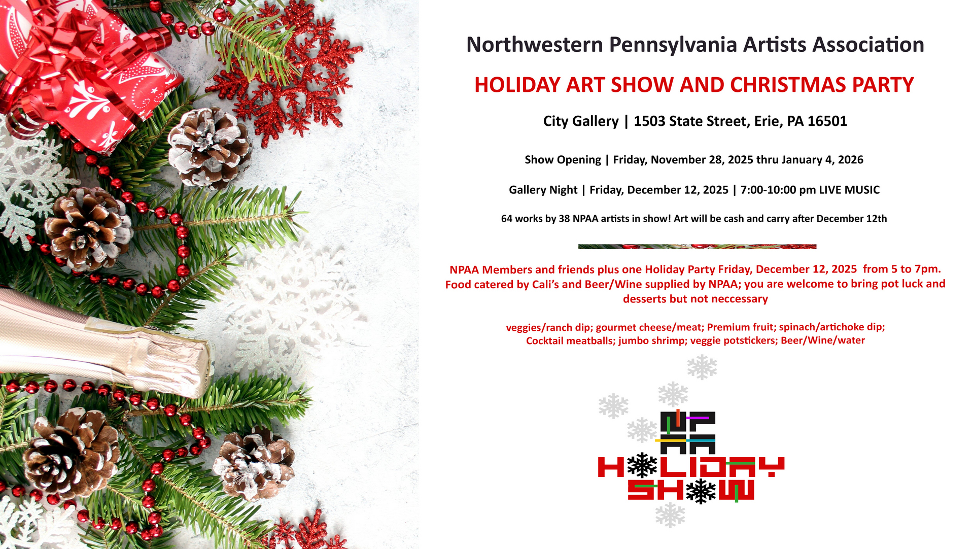 NPAA holiday party and show reception